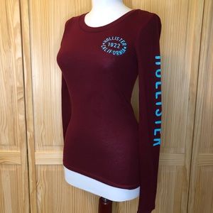 Hollister Maroon Long Sleeve